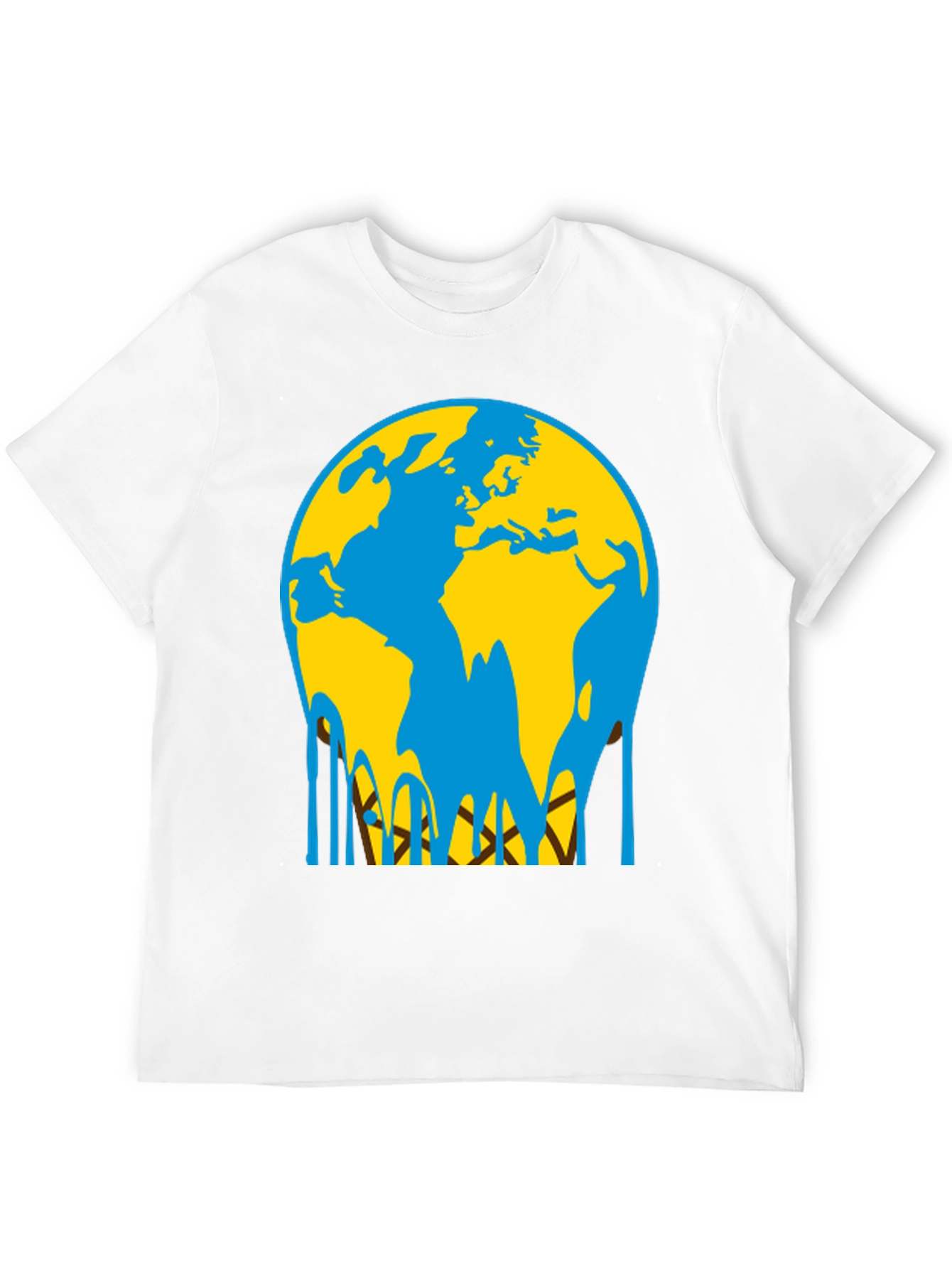 Melting Earth Graphic Tee - Black