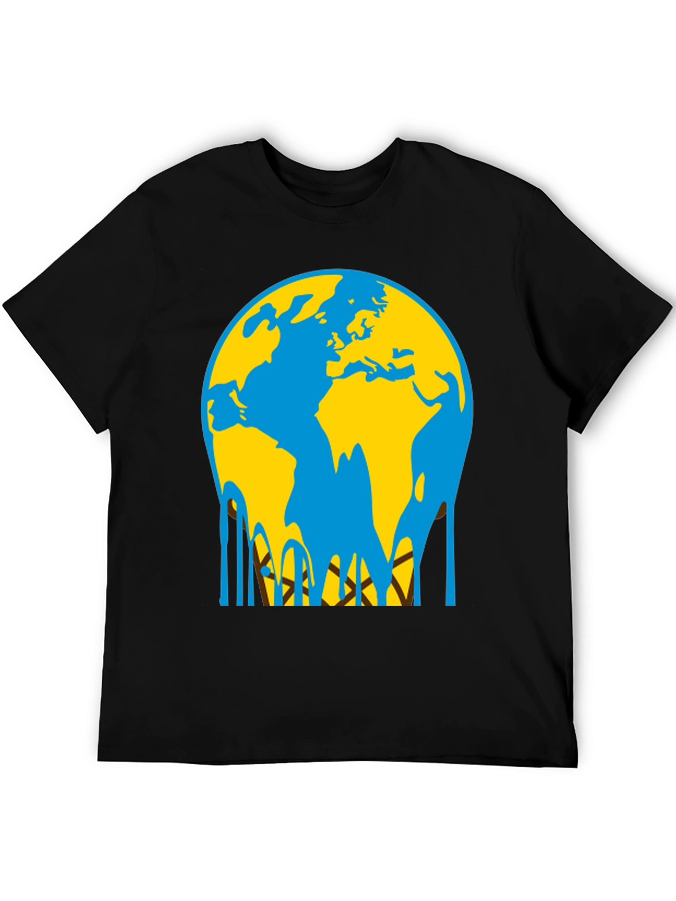 Melting Earth Graphic Tee - Black