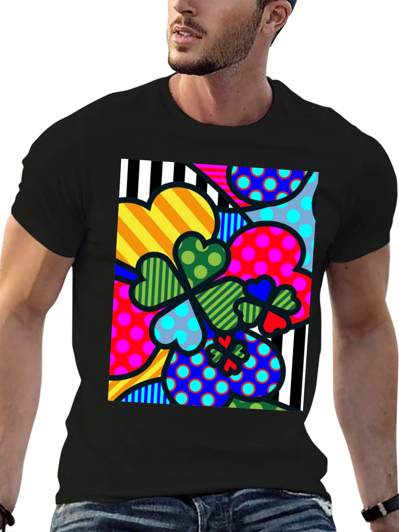 Funky Lucky Black T-Shirt