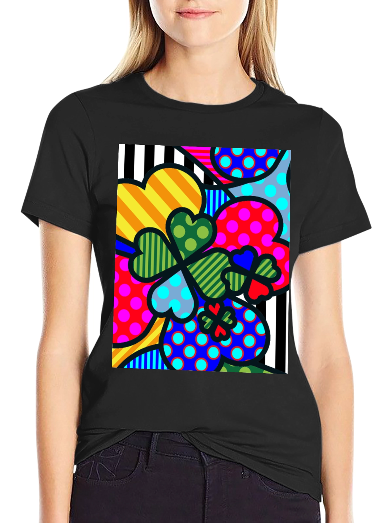 Funky Lucky Black T-Shirt