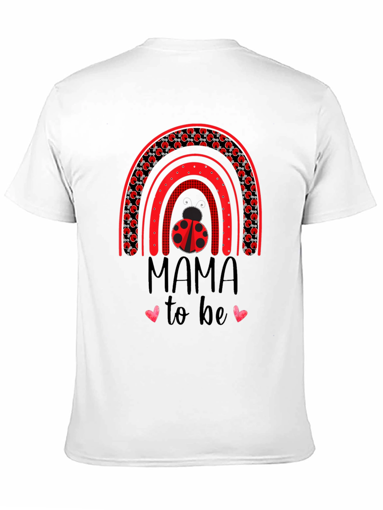 Mama To Be Ladybug Rainbow Shirt