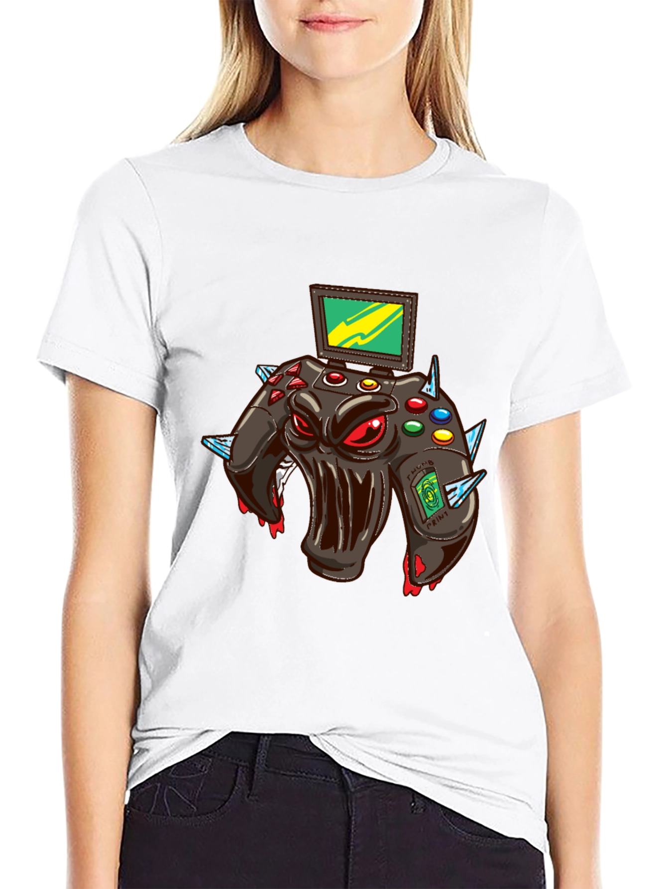 Monster Gaming Controller Graphic T-Shirt