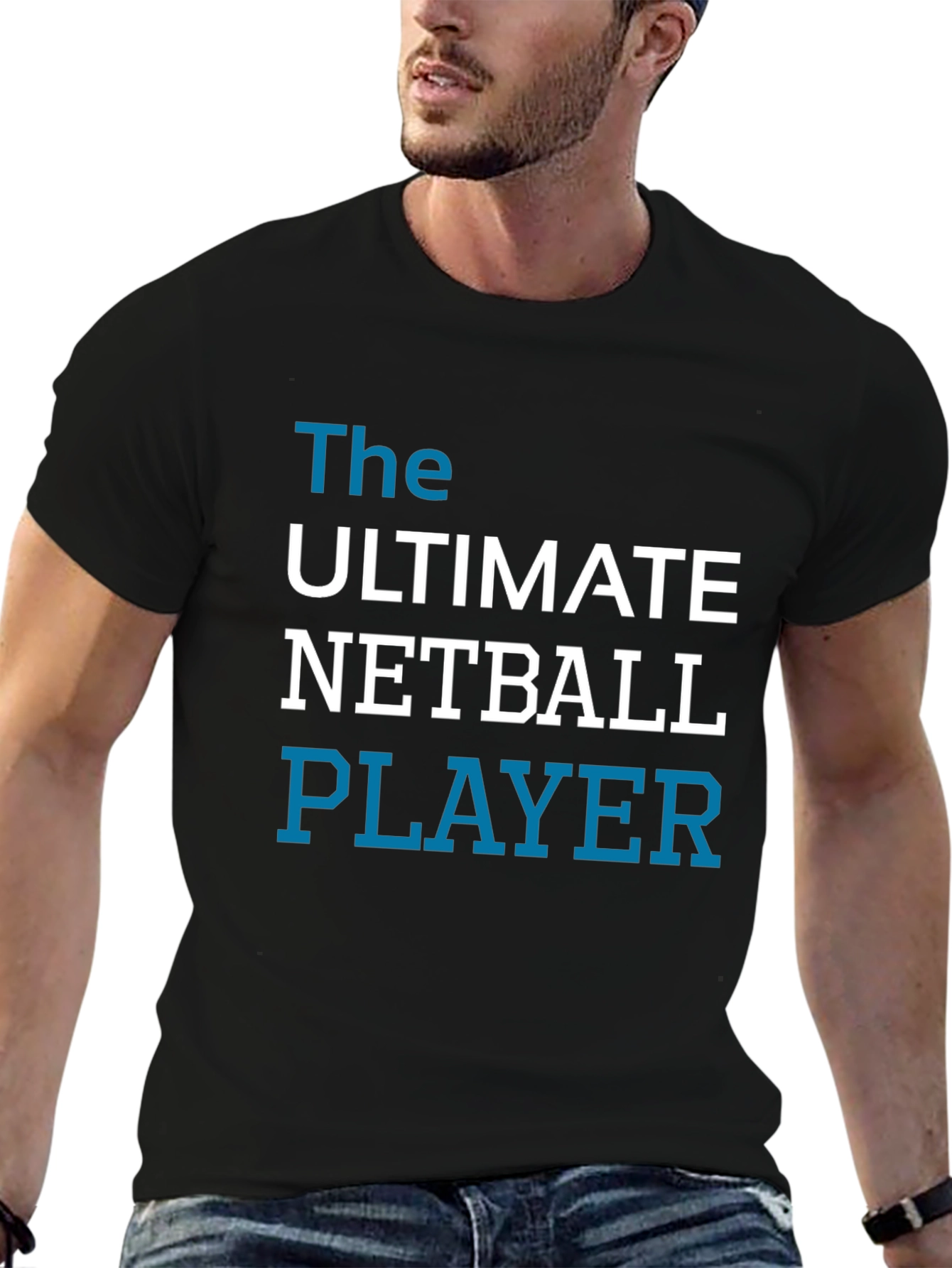 Ultimate Netball Player Graphic Tee - Black Cotton T-Shirt