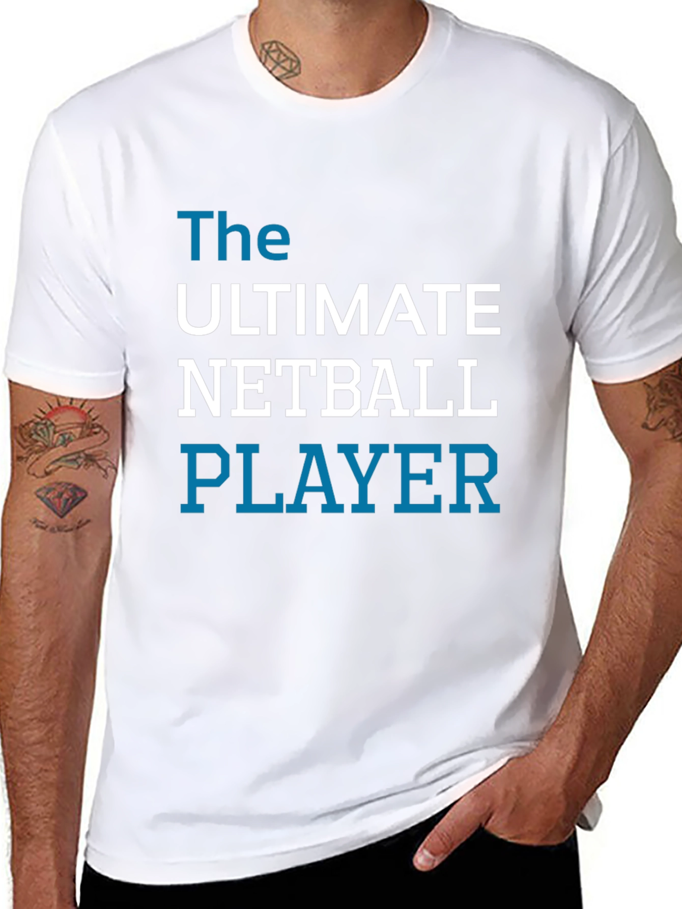 Ultimate Netball Player Graphic Tee - Black Cotton T-Shirt