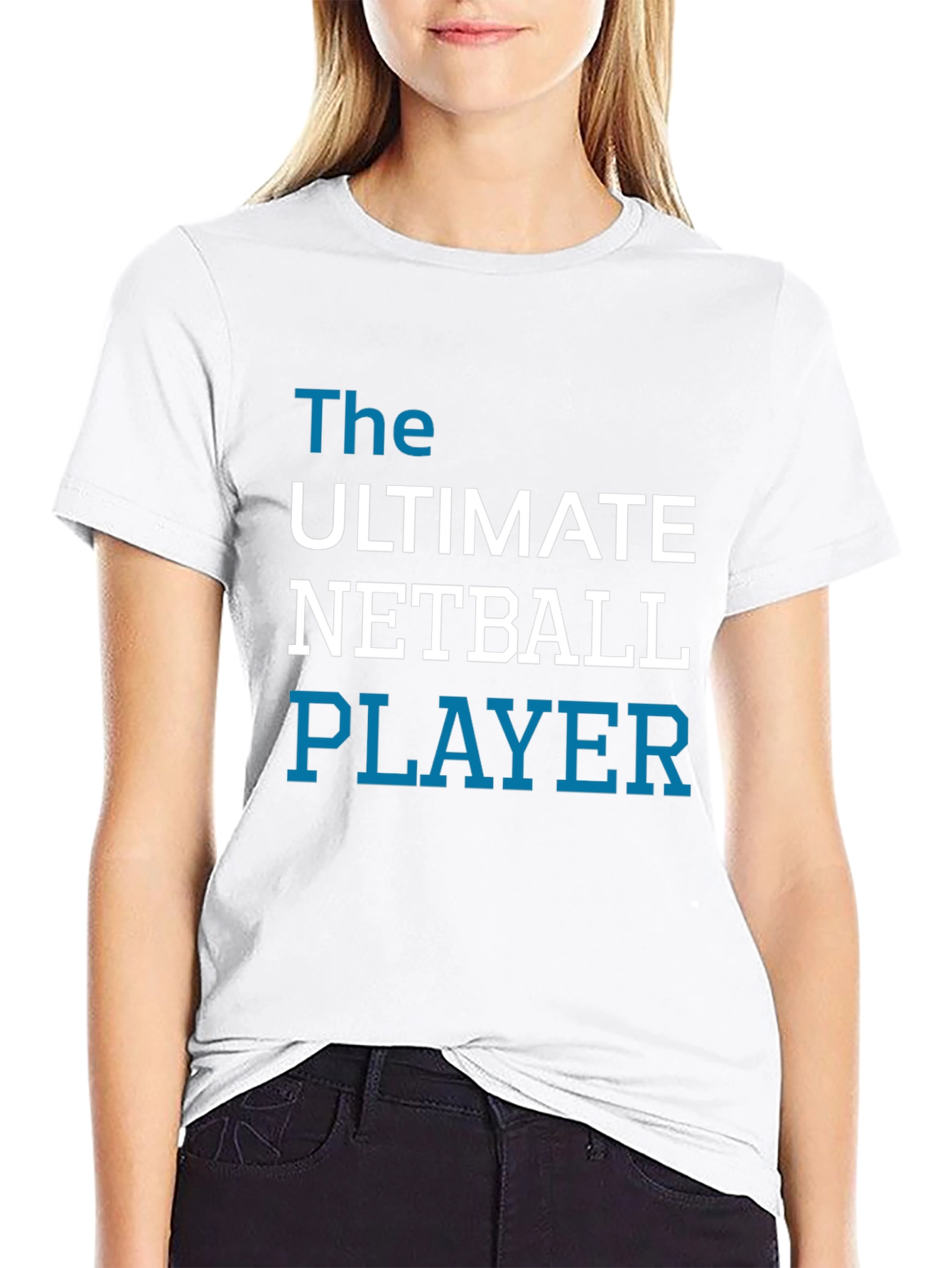 Ultimate Netball Player Graphic Tee - Black Cotton T-Shirt