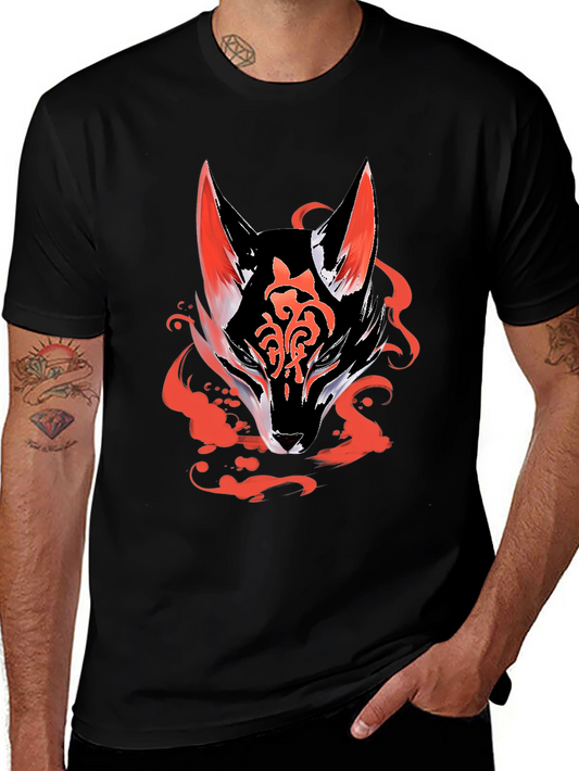 Fox Graphic Black Tee - Mens Fashion