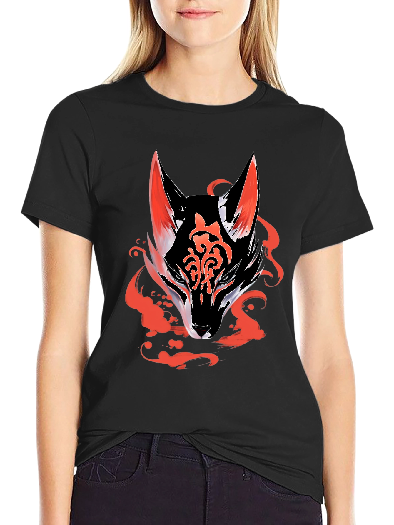 Fox Graphic Black Tee - Mens Fashion
