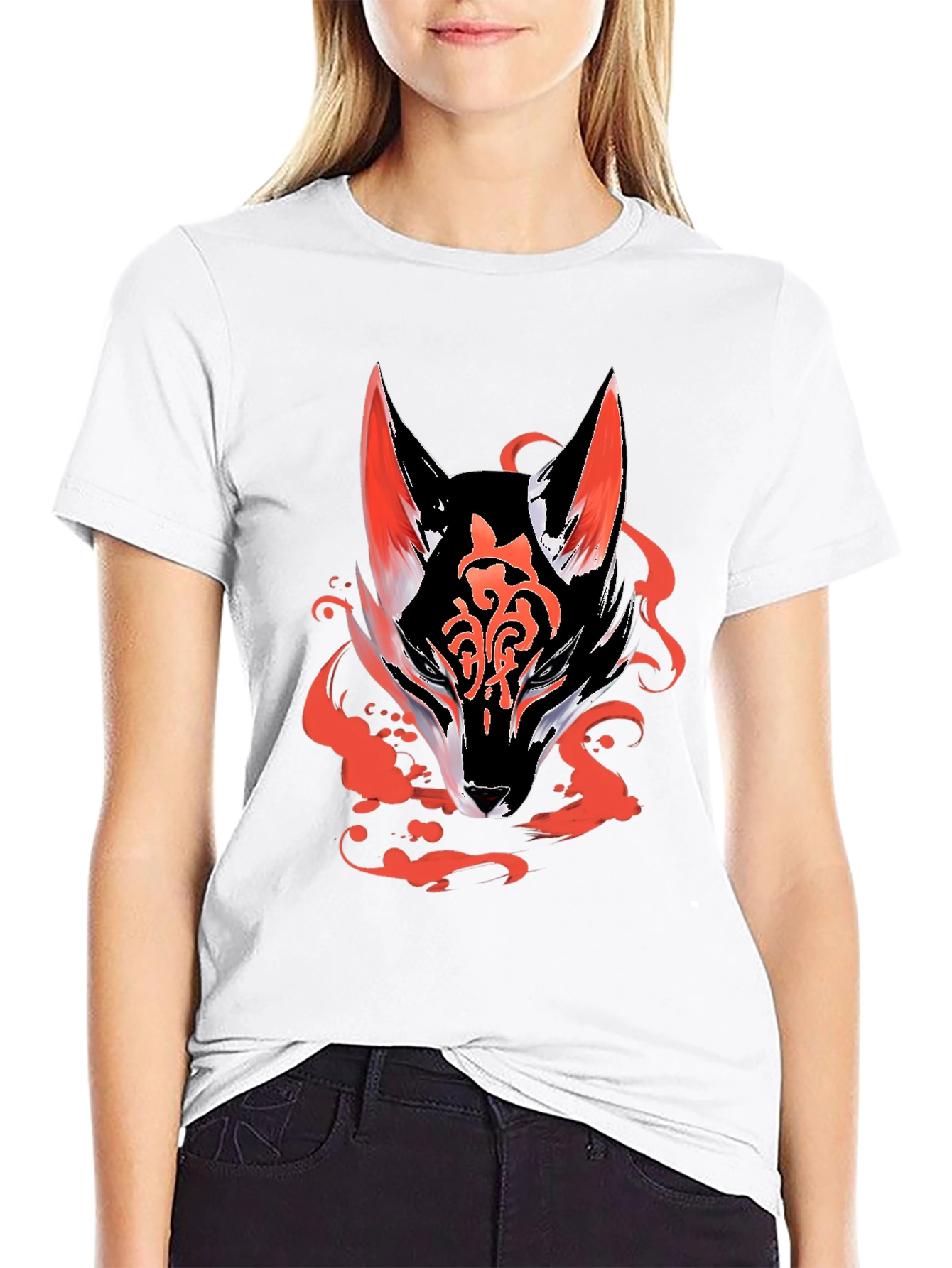 Fox Graphic Black Tee - Mens Fashion