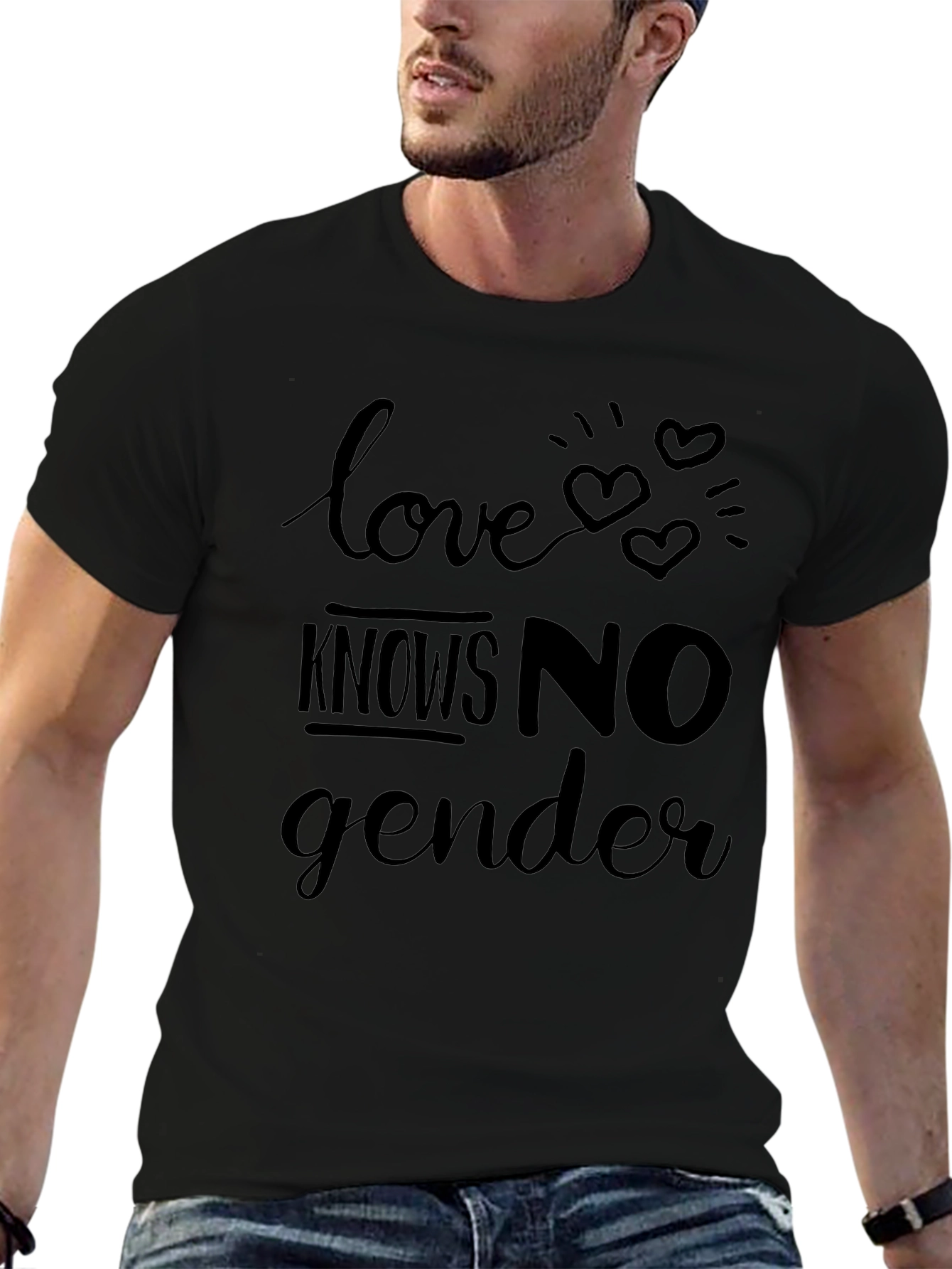 Love Knows No Gender Black T-Shirt