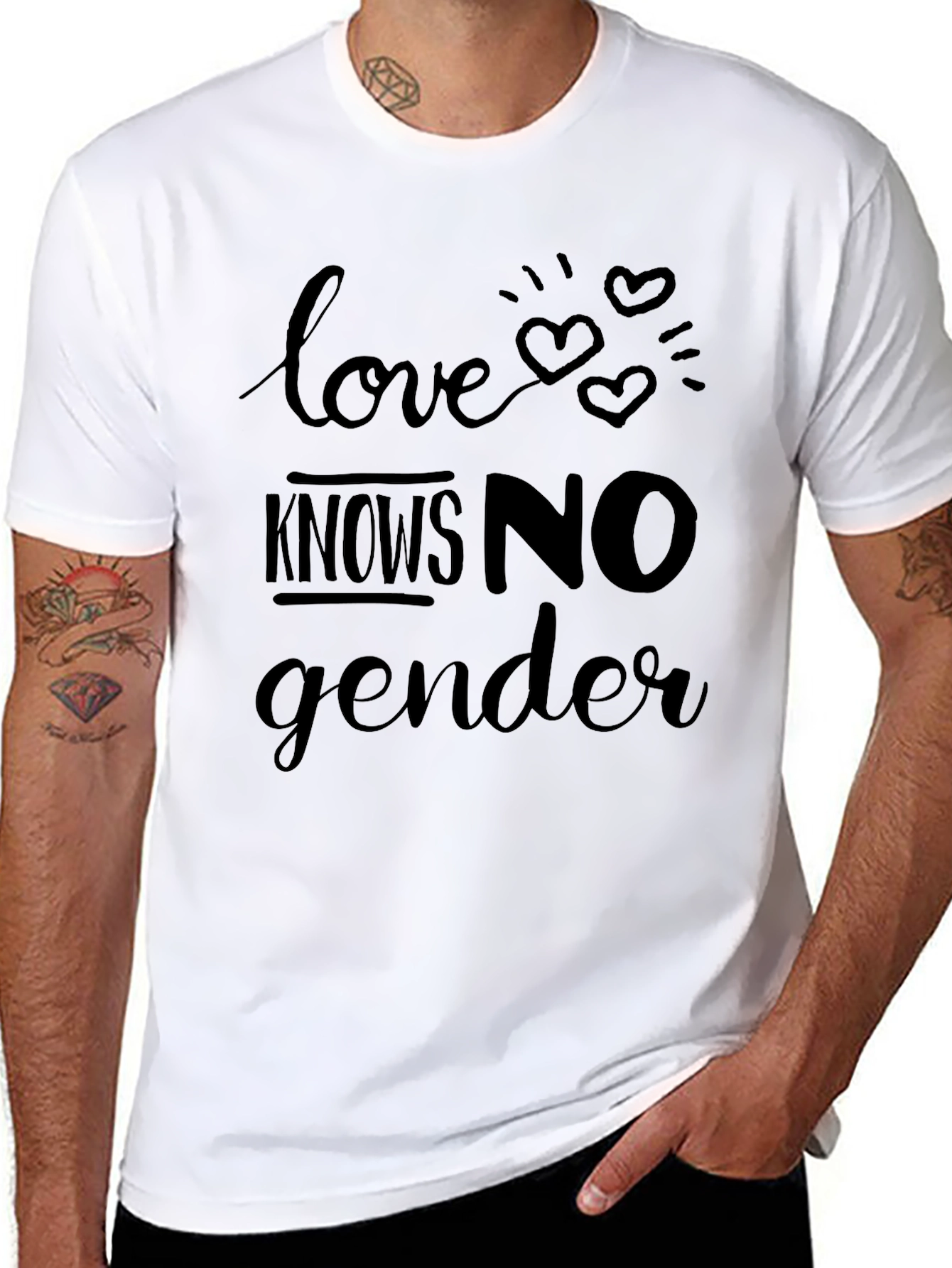 Love Knows No Gender Black T-Shirt