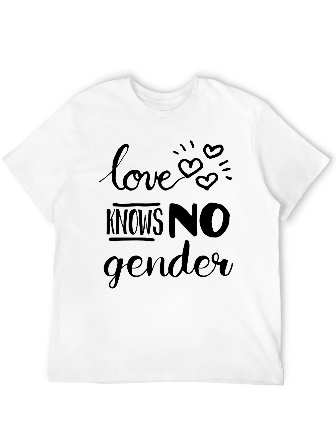 Love Knows No Gender Black T-Shirt