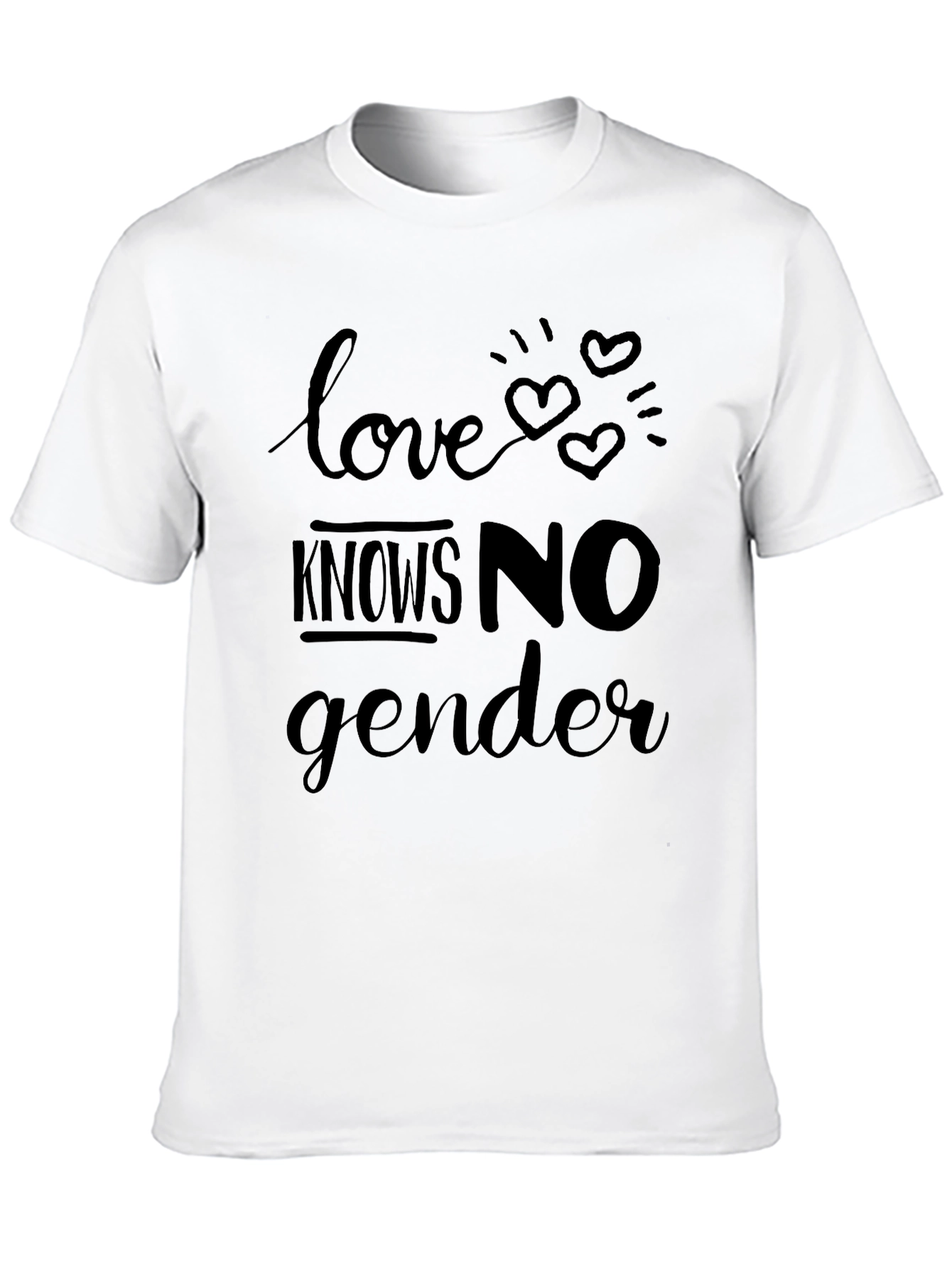 Love Knows No Gender Black T-Shirt