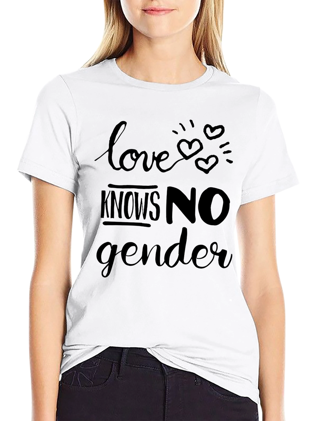 Love Knows No Gender Black T-Shirt
