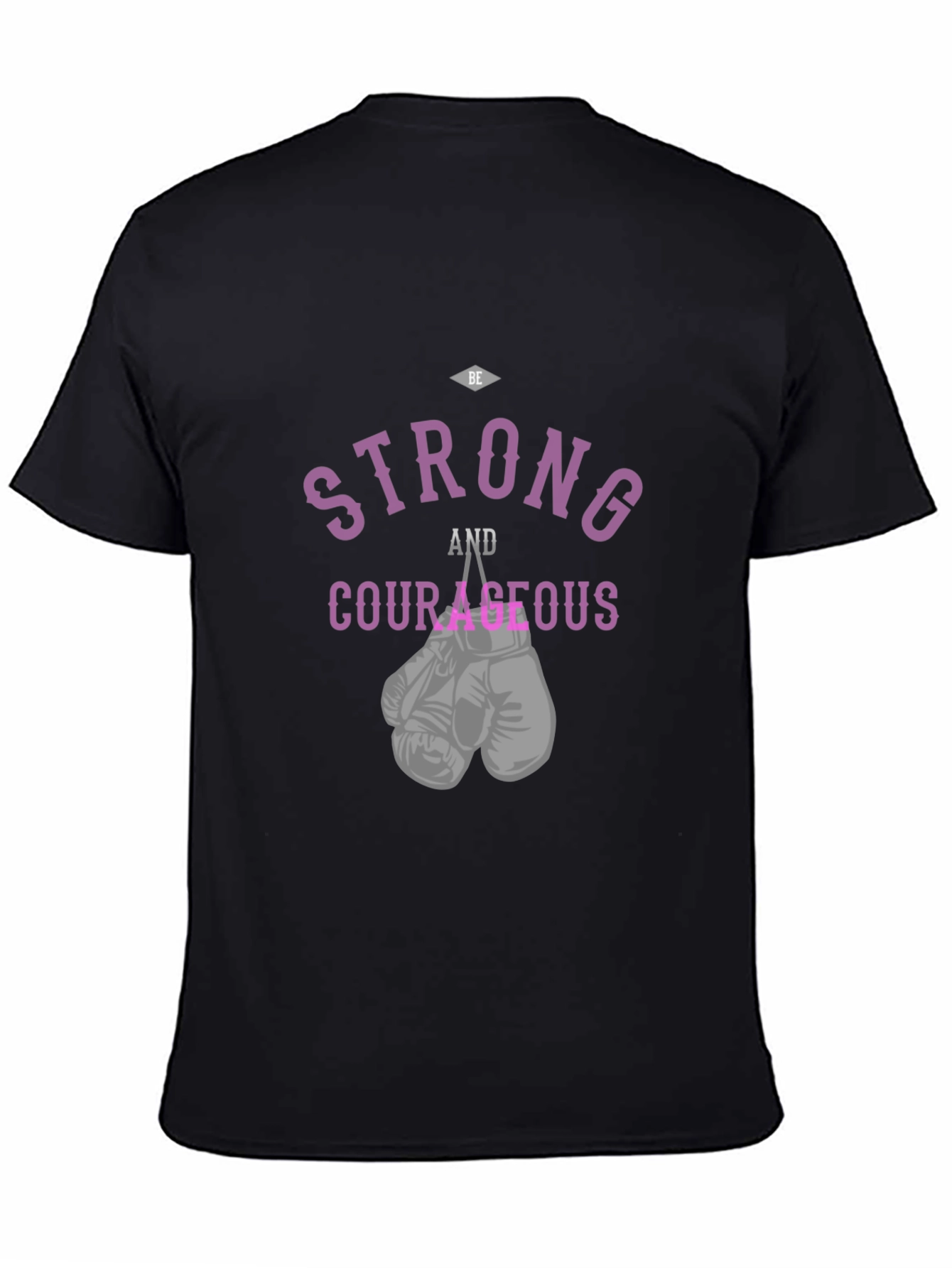 Be Strong and Courageous Boxing Gloves Graphic Tee