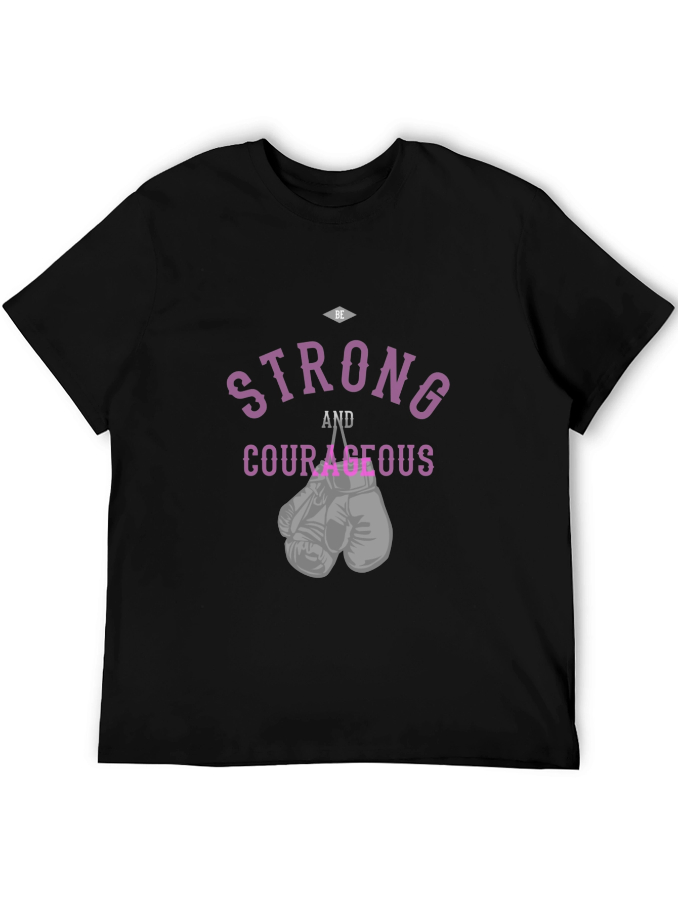 Be Strong and Courageous Boxing Gloves Graphic Tee