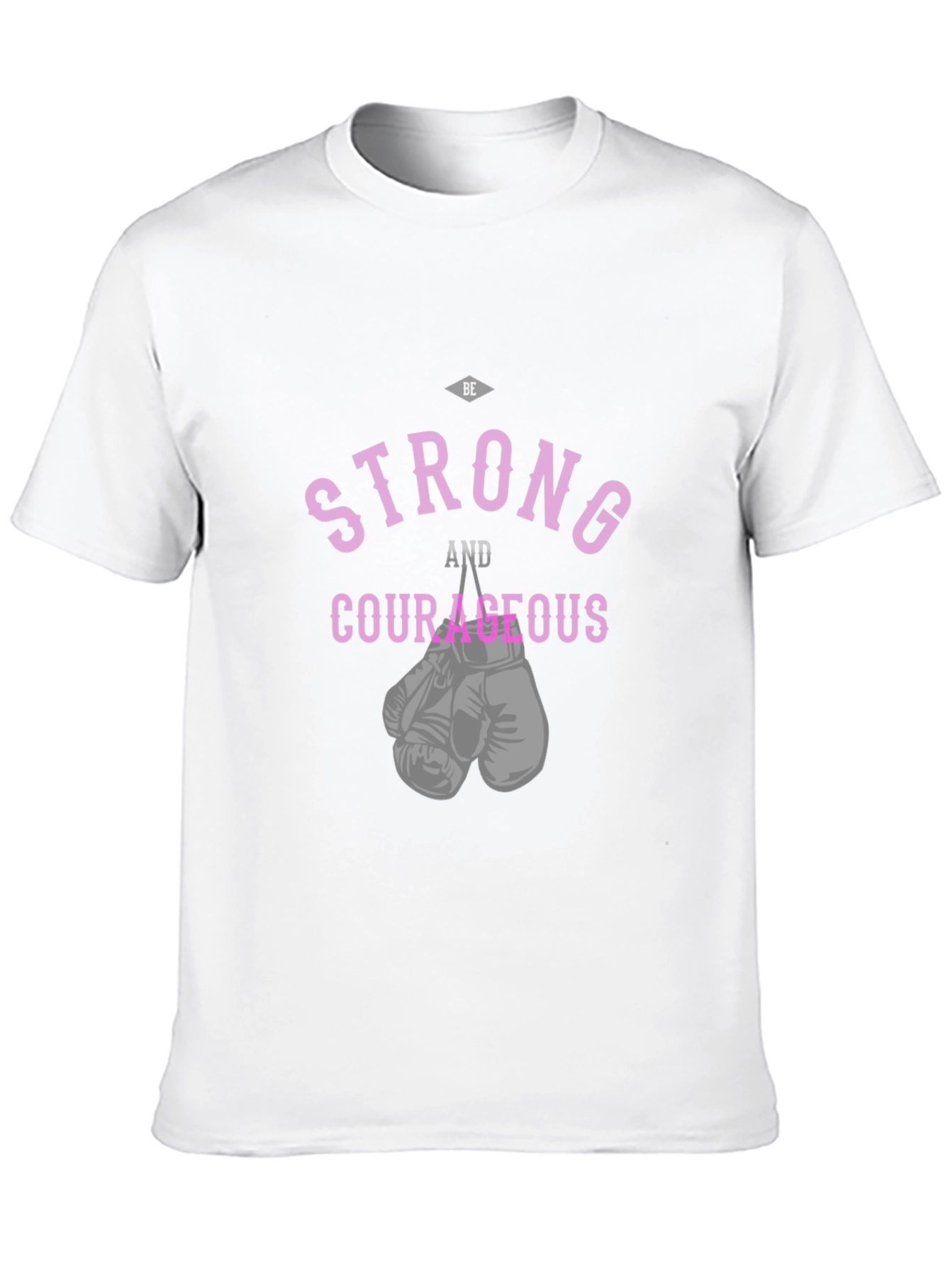 Be Strong and Courageous Boxing Gloves Graphic Tee
