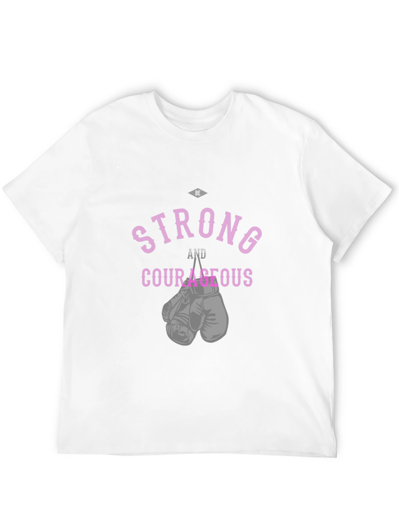 Be Strong and Courageous Boxing Gloves Graphic Tee