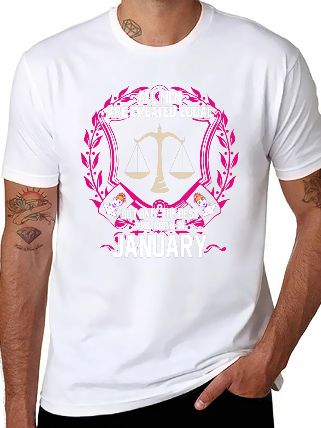Mens Best are Born in January Graphic Tee