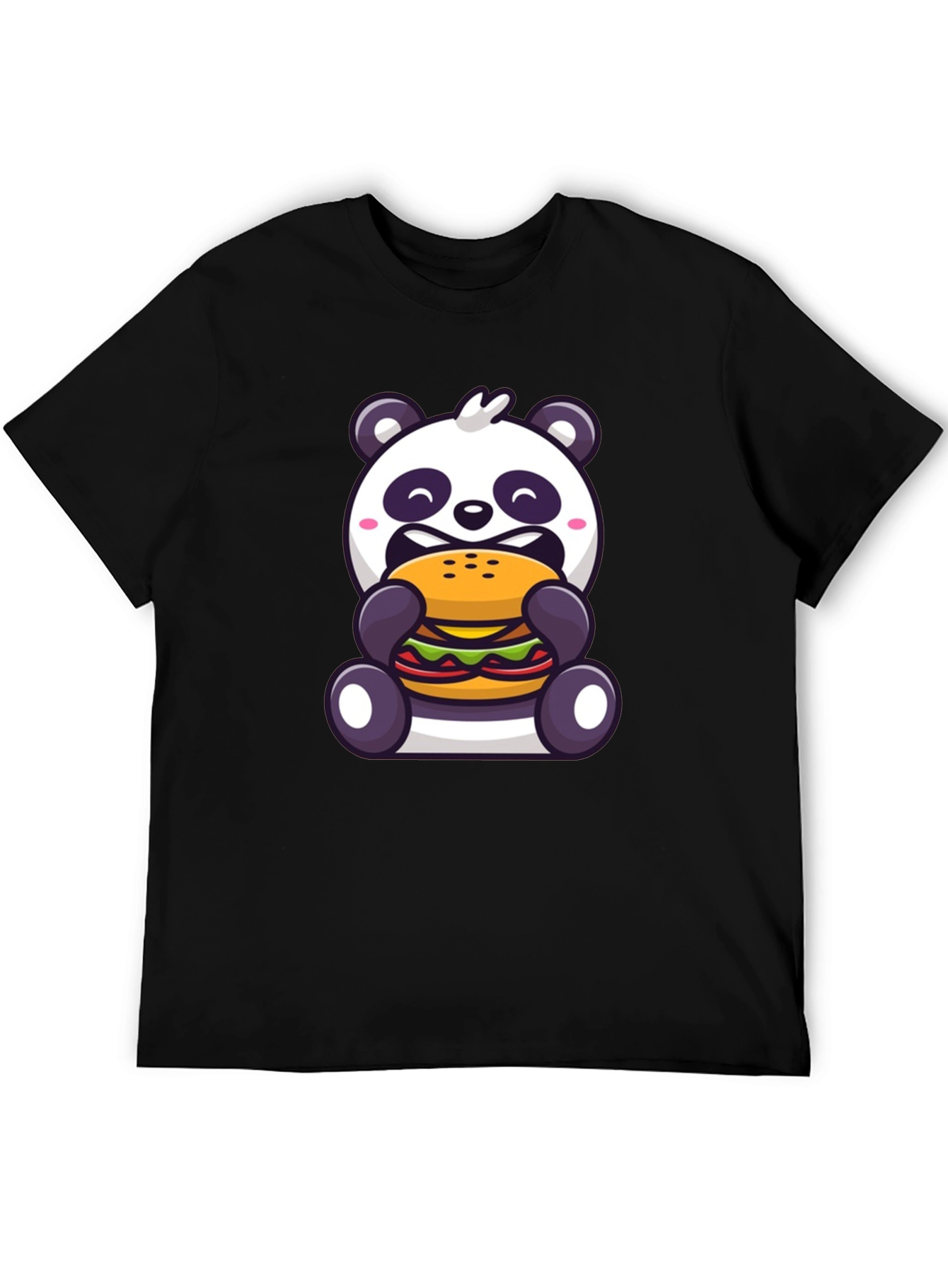 Panda Burger Graphic Tee - Cute Animal T-Shirt