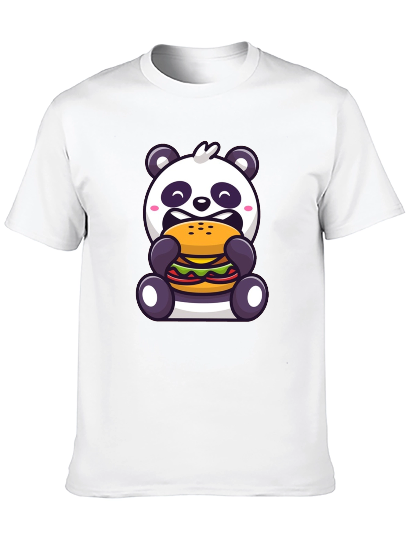 Panda Burger Graphic Tee - Cute Animal T-Shirt
