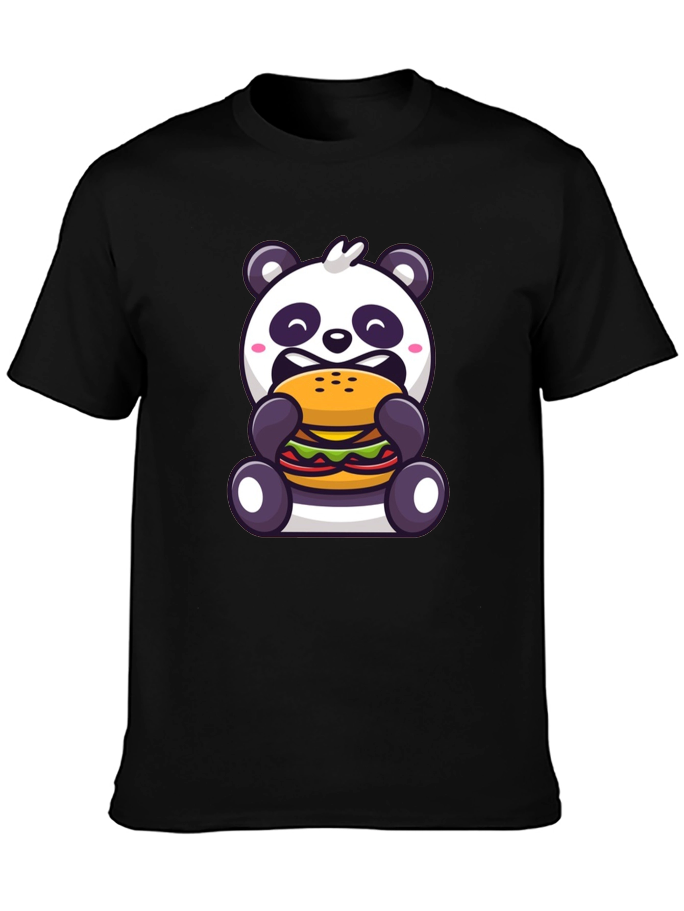 Panda Burger Graphic Tee - Cute Animal T-Shirt