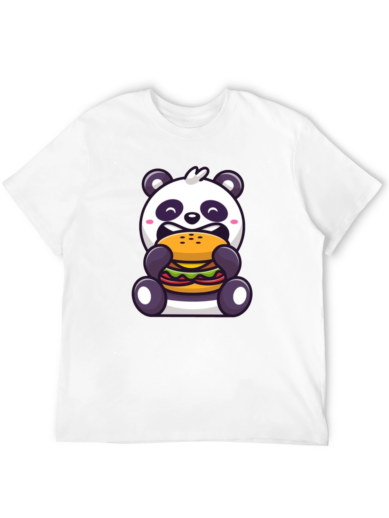Panda Burger Graphic Tee - Cute Animal T-Shirt