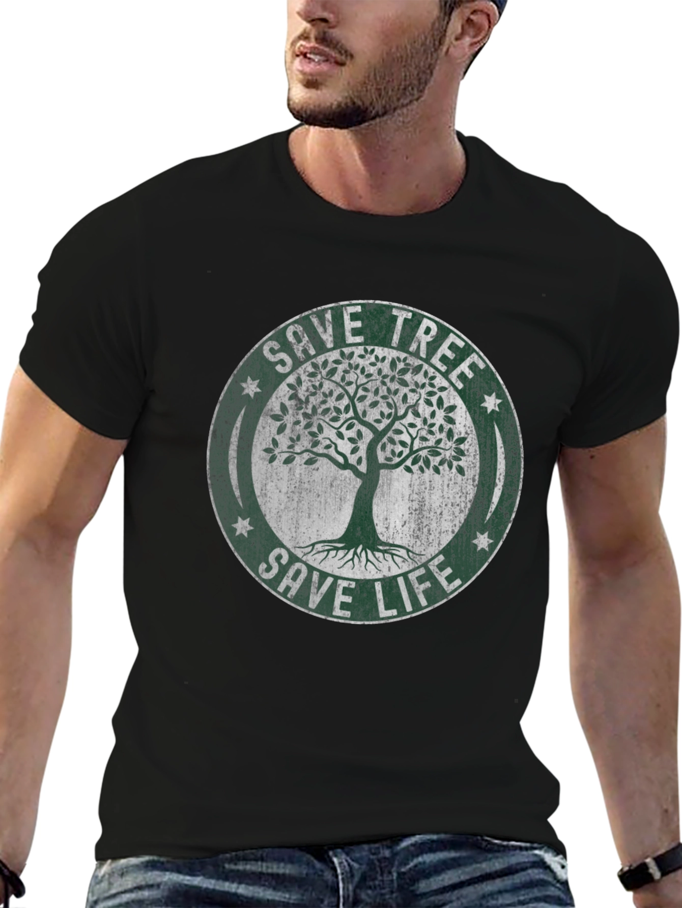 Save Tree Save Life Graphic Tee - Earth Friendly