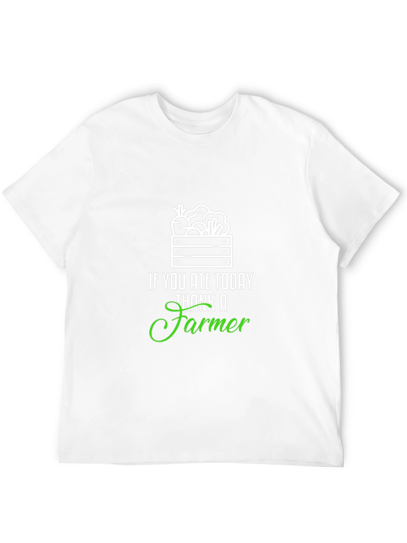 Thank a Farmer T-Shirt - Black Cotton Blend Tee