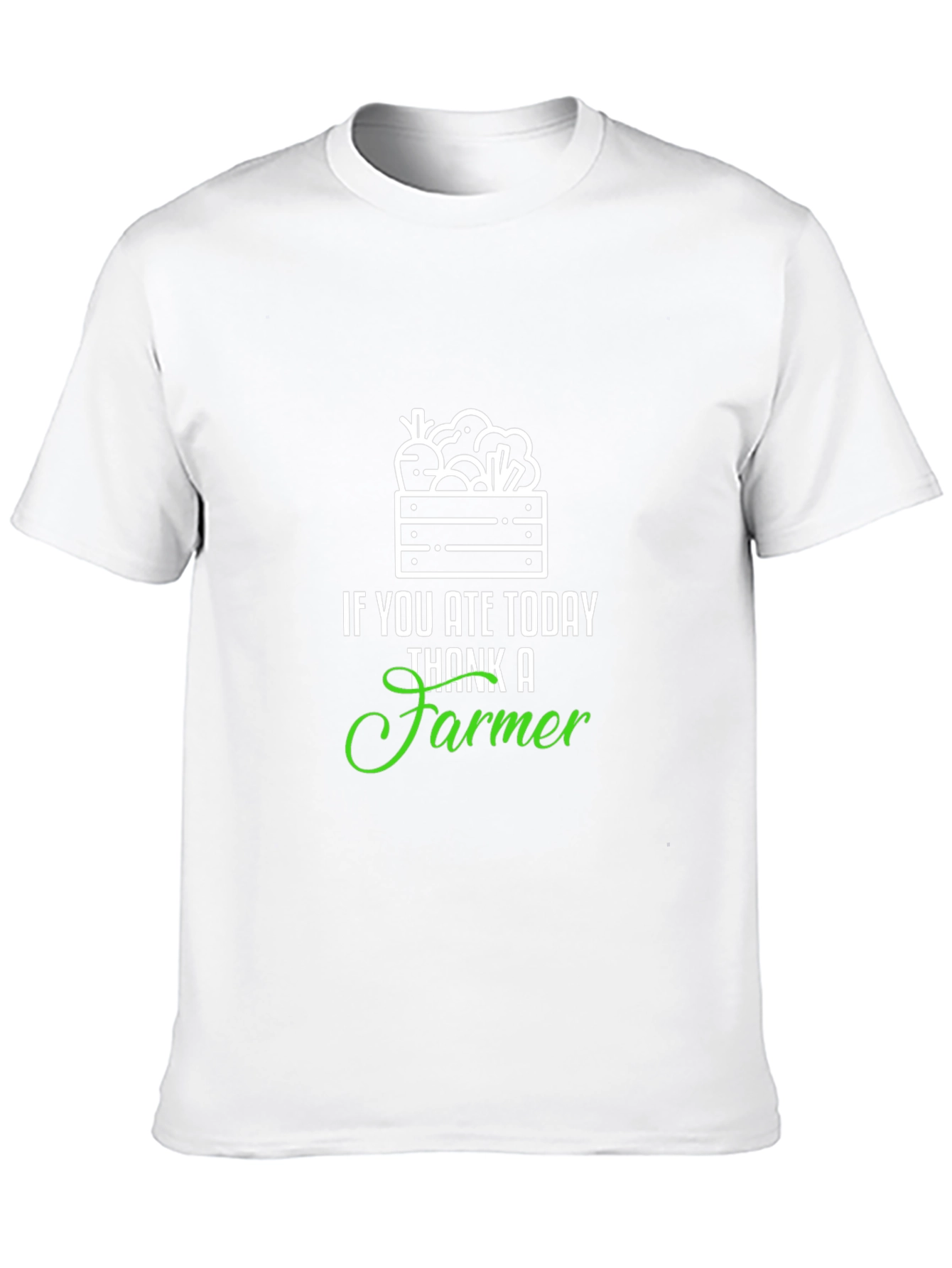 Thank a Farmer T-Shirt - Black Cotton Blend Tee