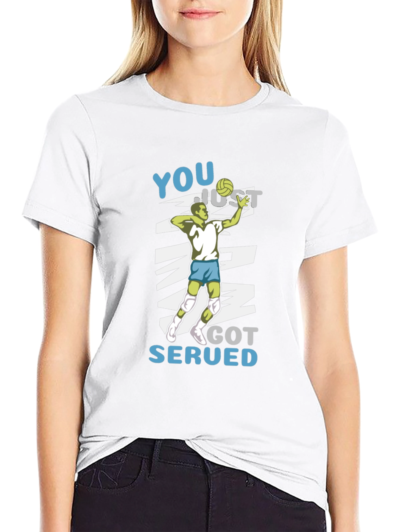 Volleyball Graphic T-Shirt - You Just Got Served