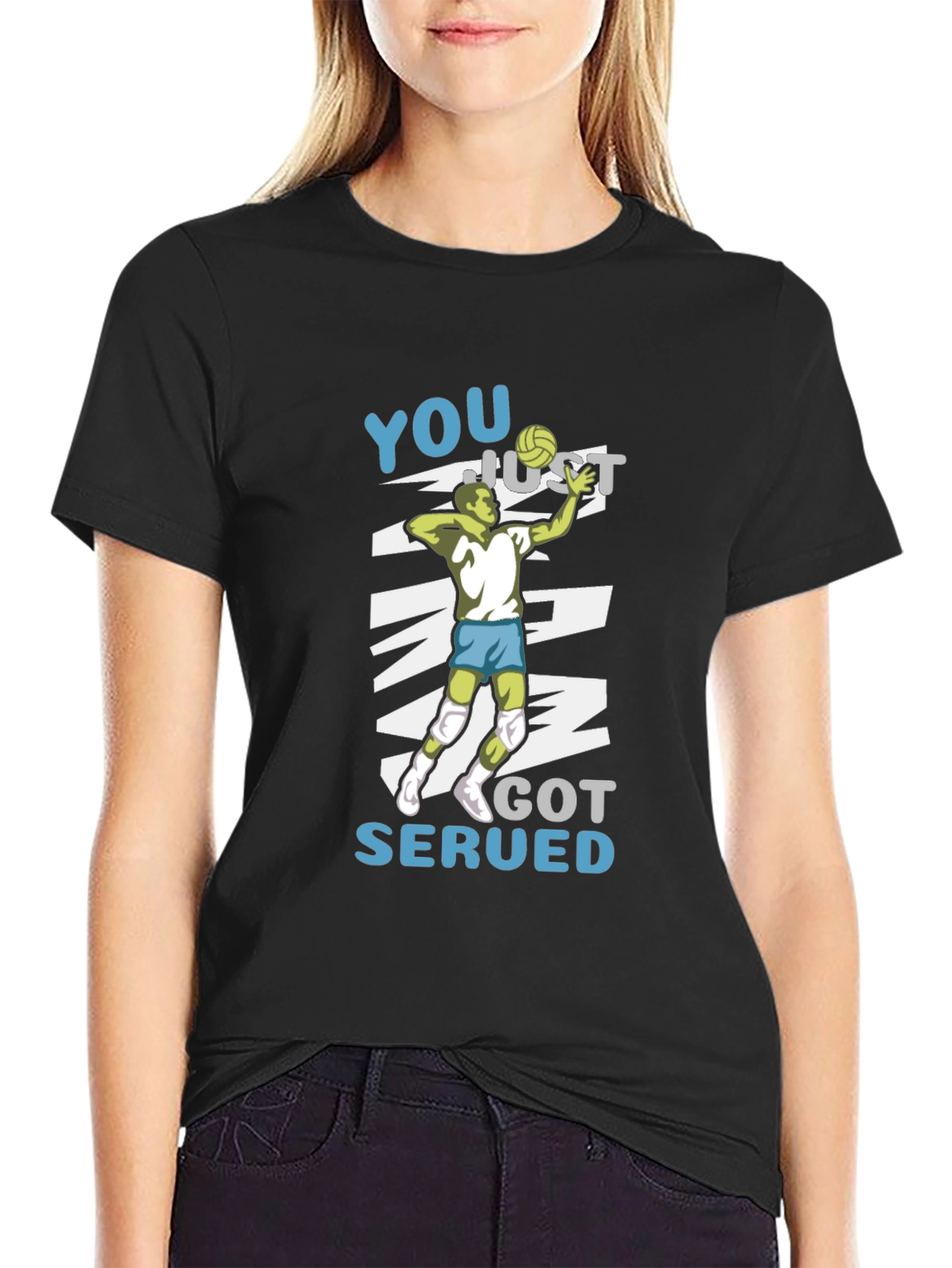 Volleyball Graphic T-Shirt - You Just Got Served