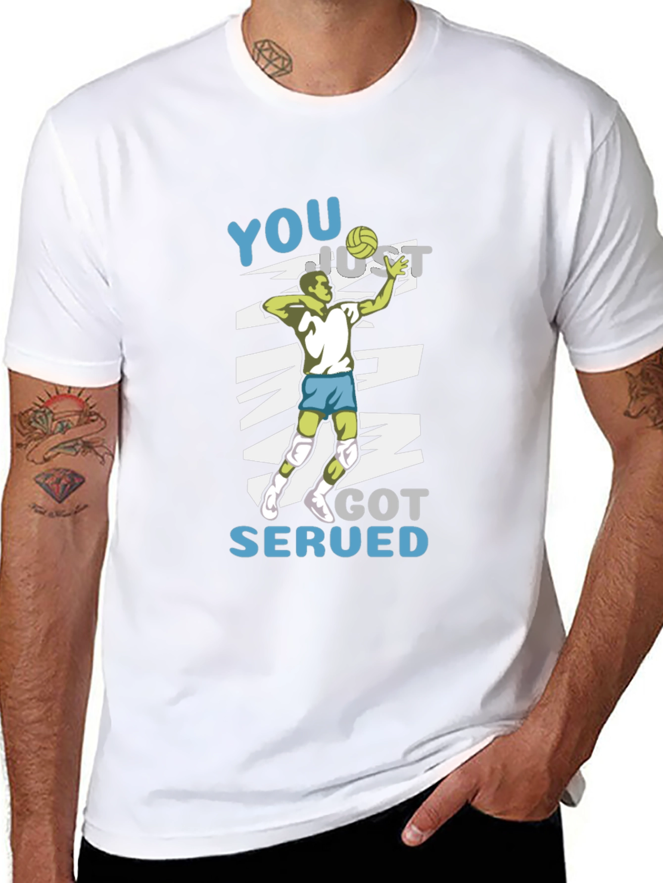 Volleyball Graphic T-Shirt - You Just Got Served