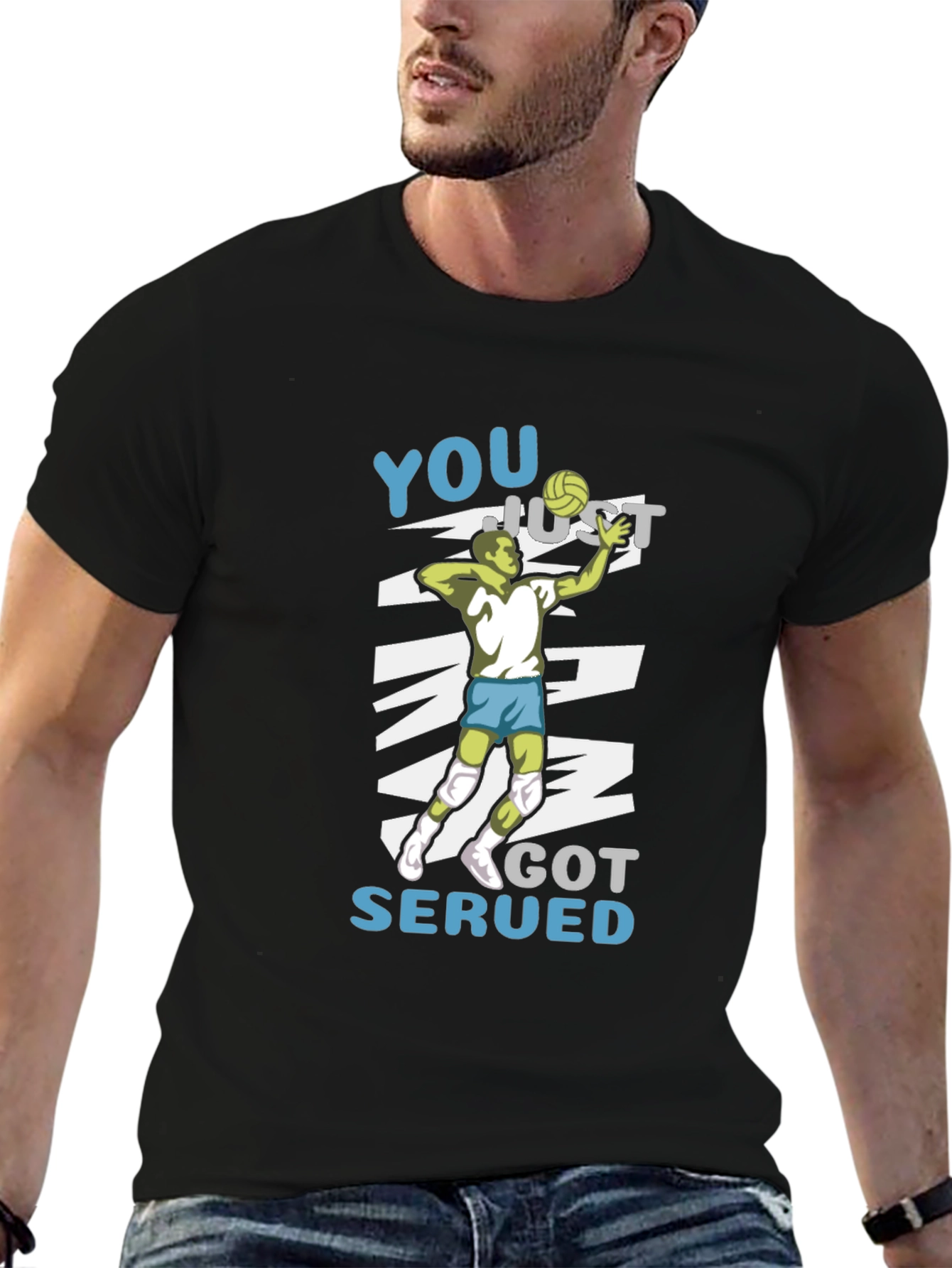 Volleyball Graphic T-Shirt - You Just Got Served