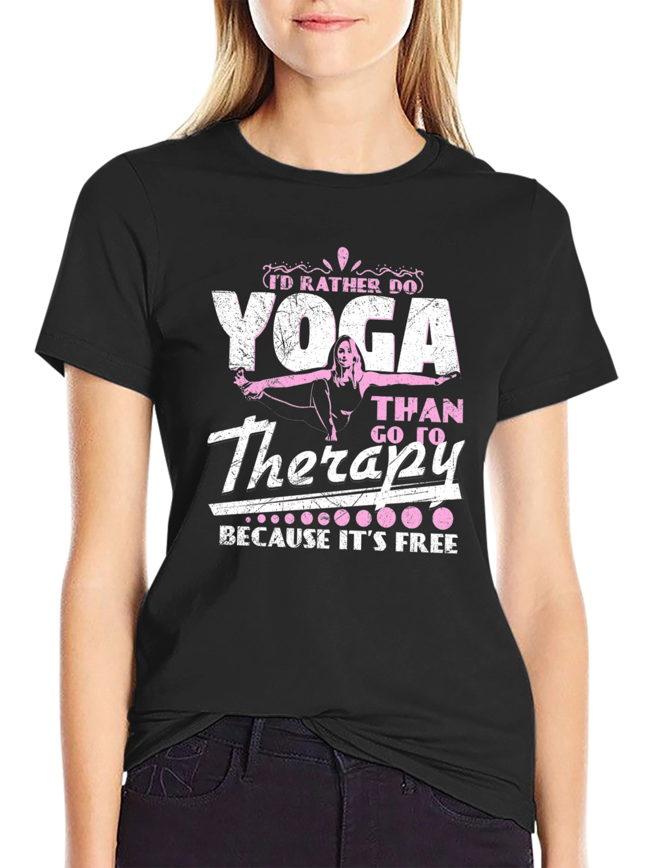 Yoga Therapy Graphic Tee - Black
