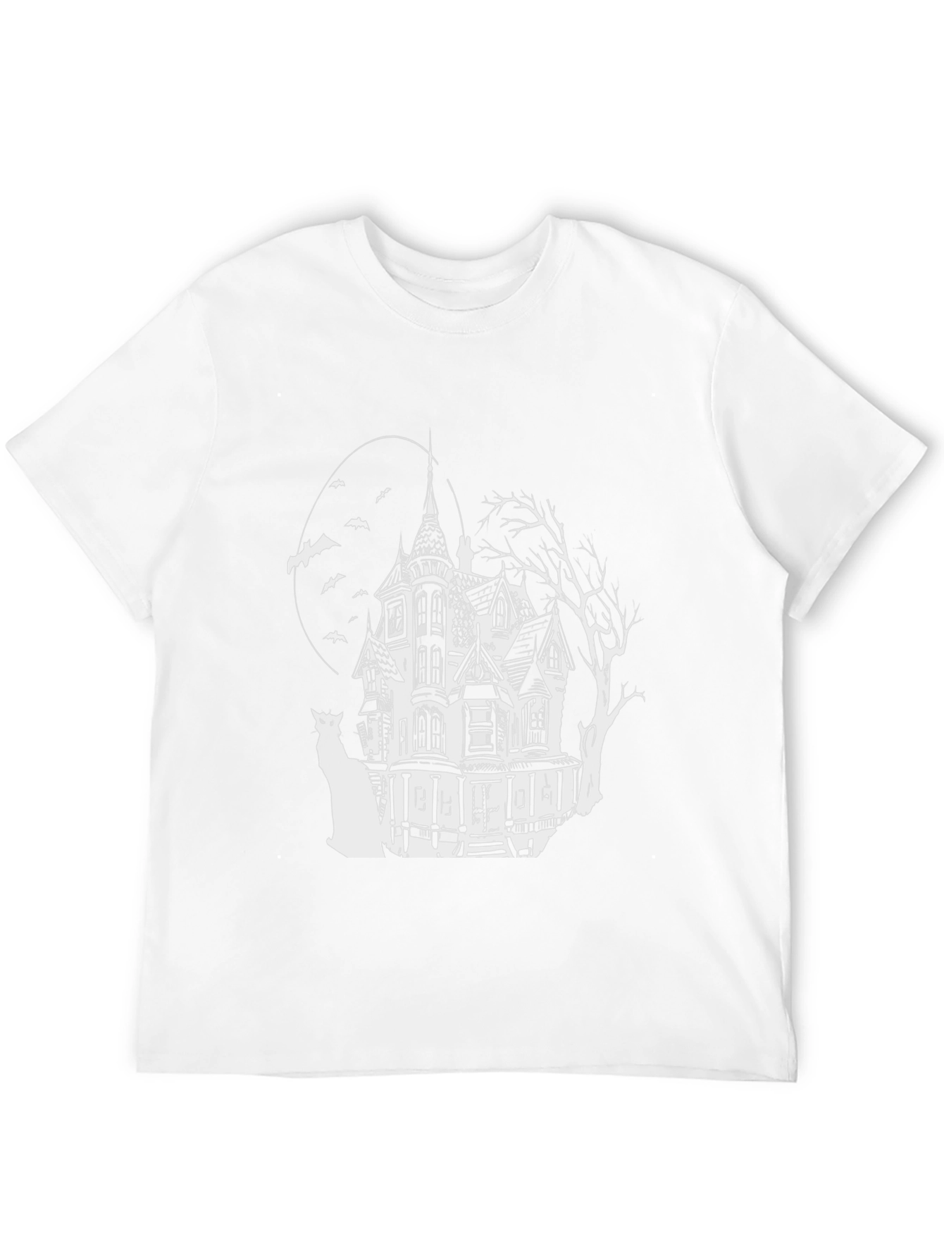 Haunted House Graphic Tee - Spooky Halloween Shirt