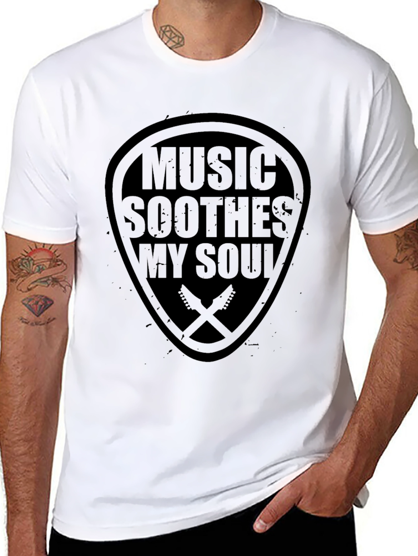 Music Soothes My Soul Black T-Shirt