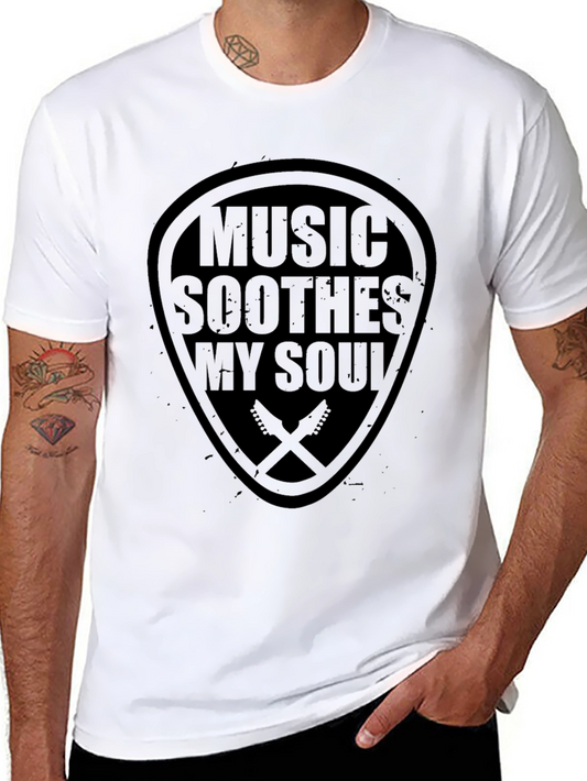 Music Soothes My Soul Black T-Shirt