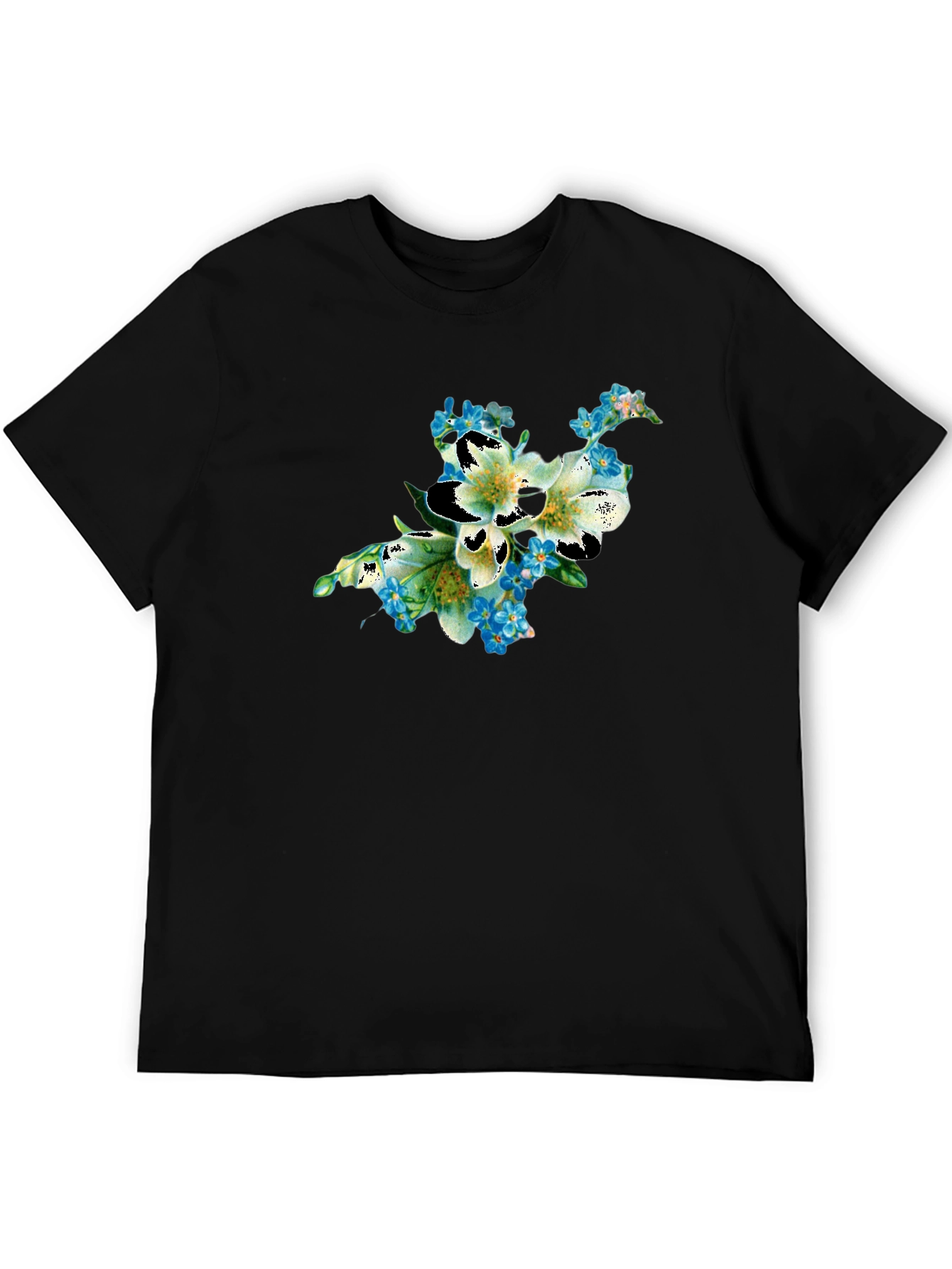 Floral T-Shirt: Lily & Forget-Me-Nots