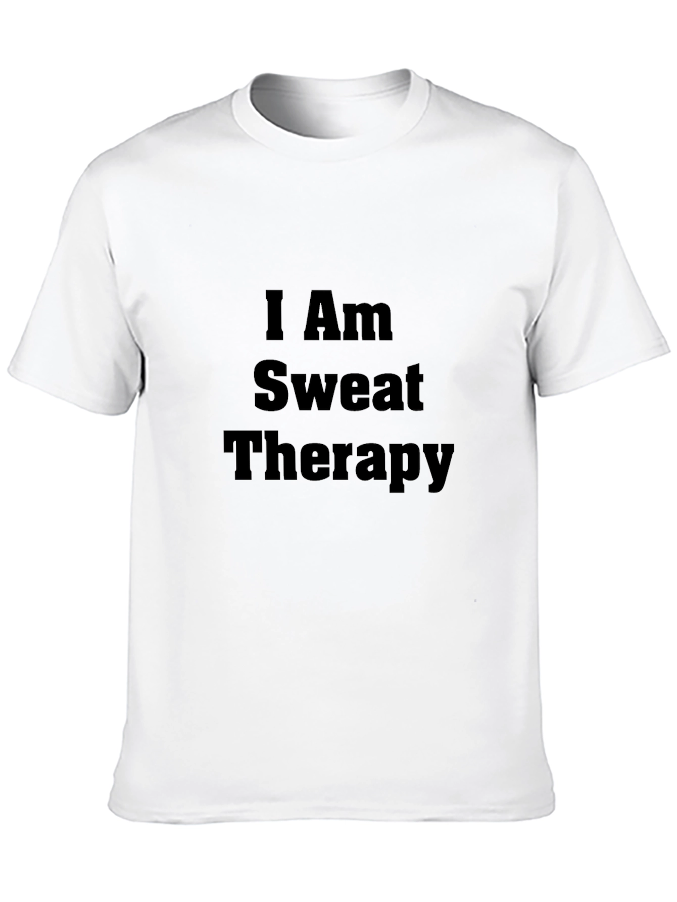 I Am Sweat Therapy Black T-Shirt
