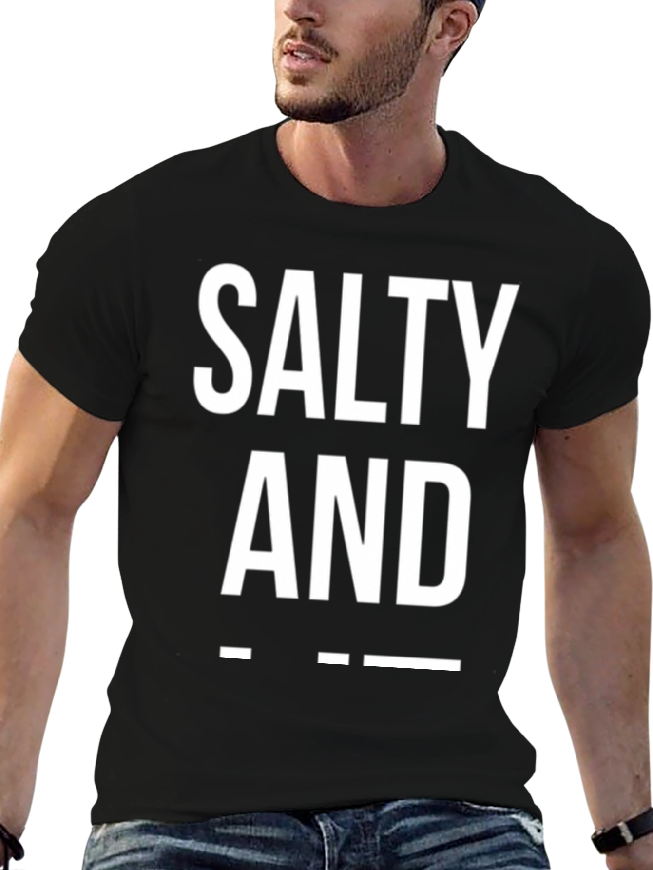 Salty and Sarcastic Graphic Tee - Black