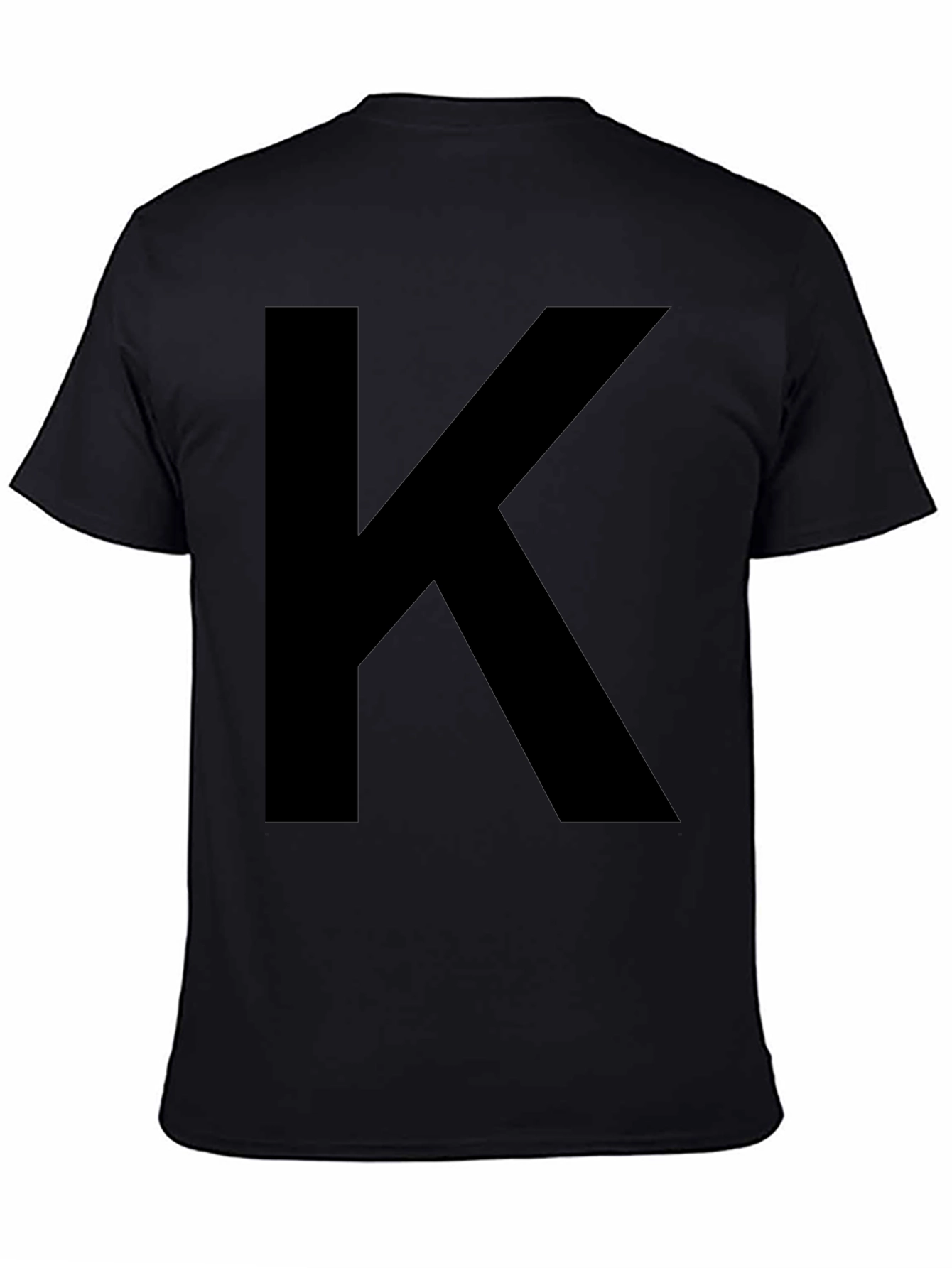 Bold Initial K Black T-Shirt