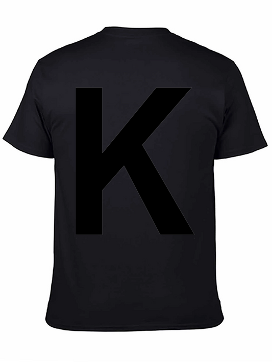 Bold Initial K Black T-Shirt