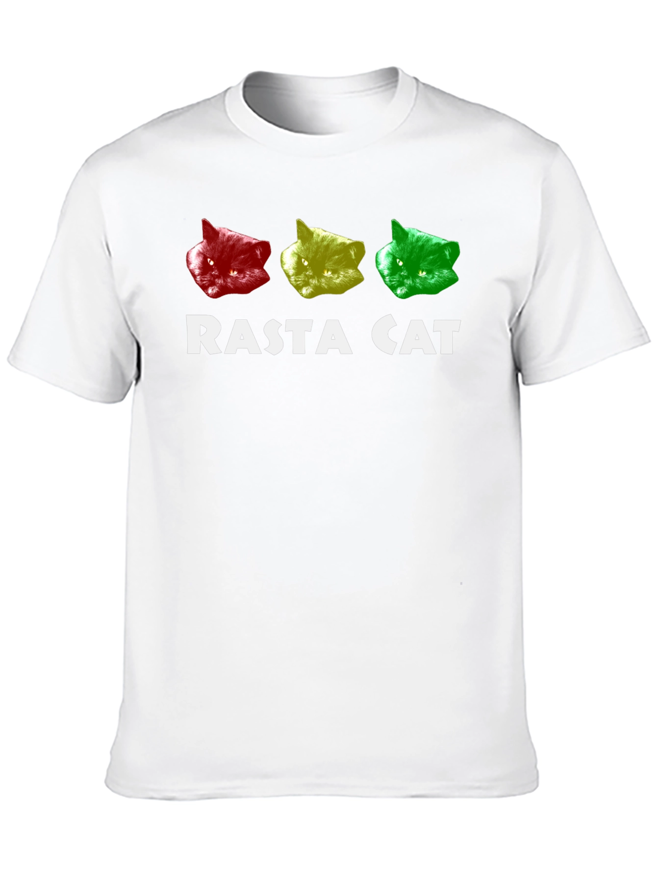 Rasta Cat Graphic Tee - Reggae Style T-Shirt