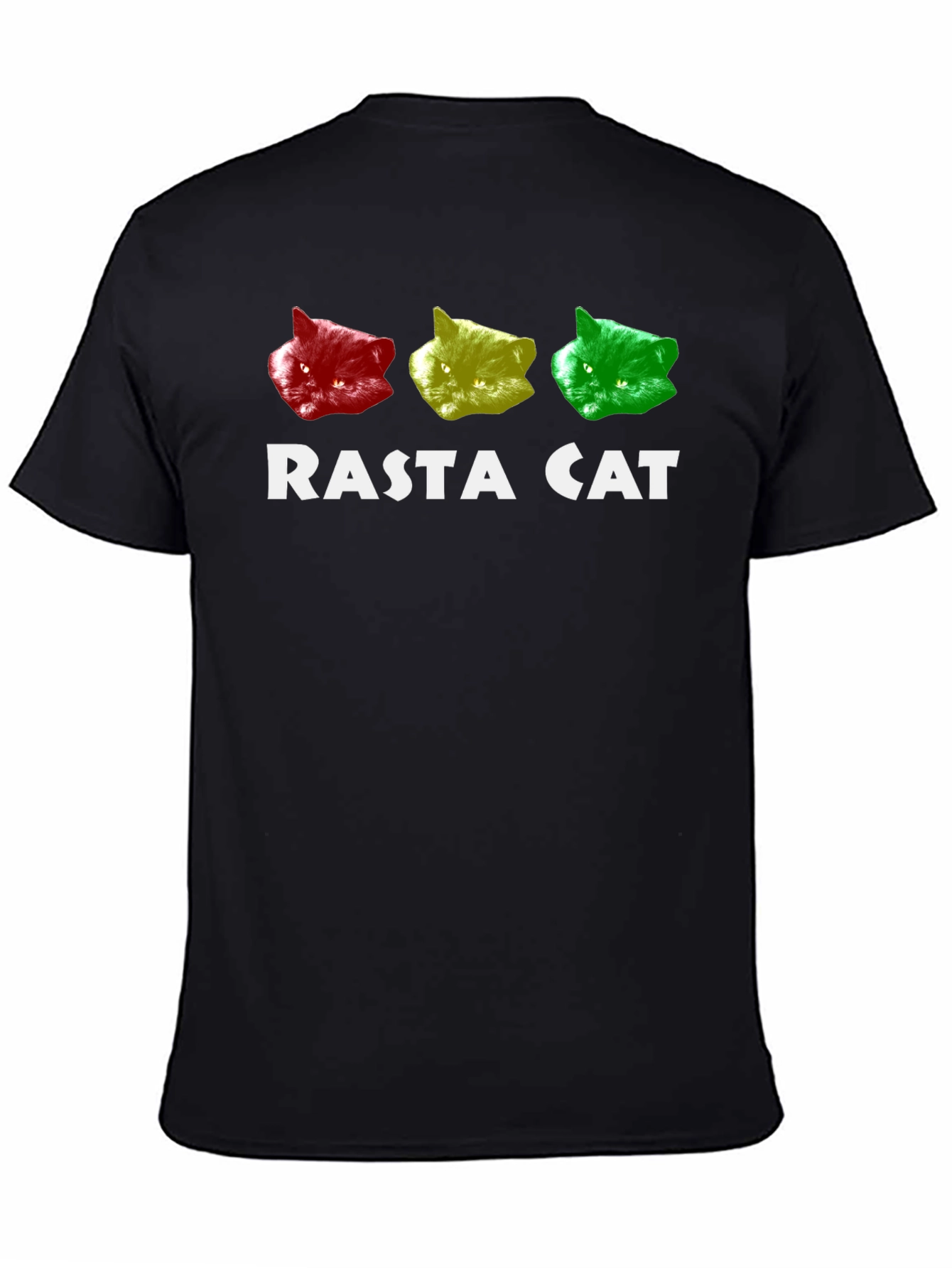 Rasta Cat Graphic Tee - Reggae Style T-Shirt