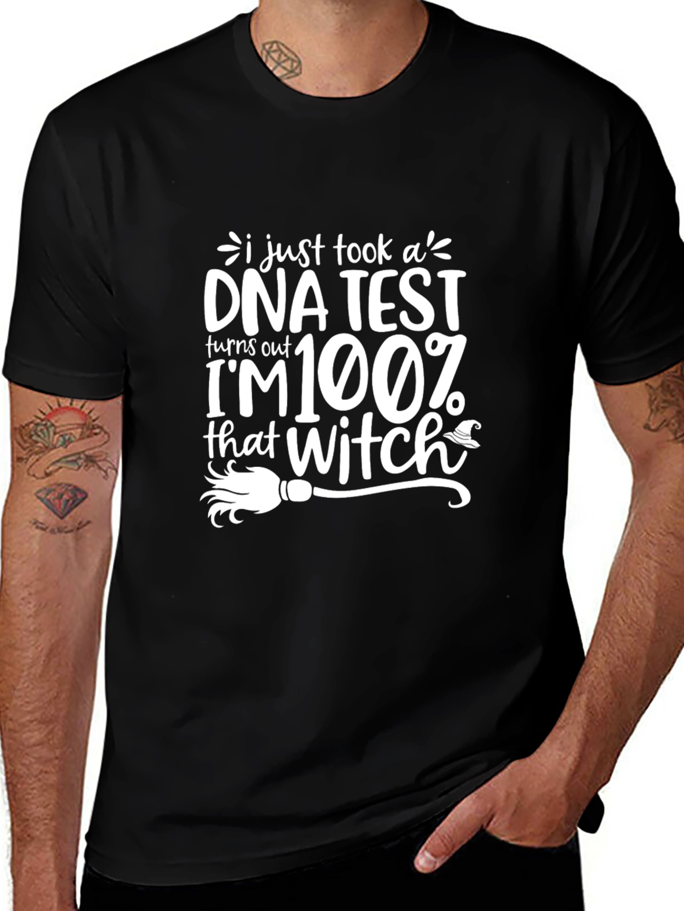 100% Witch Graphic T-Shirt - Halloween Tee