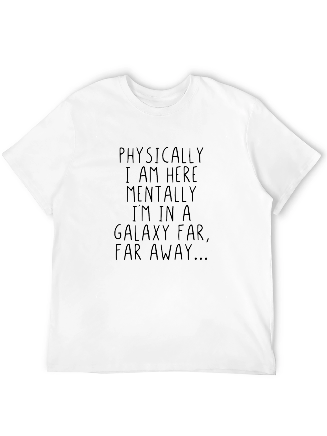 Galaxy Far Away Graphic Tee - Black Cotton T-Shirt