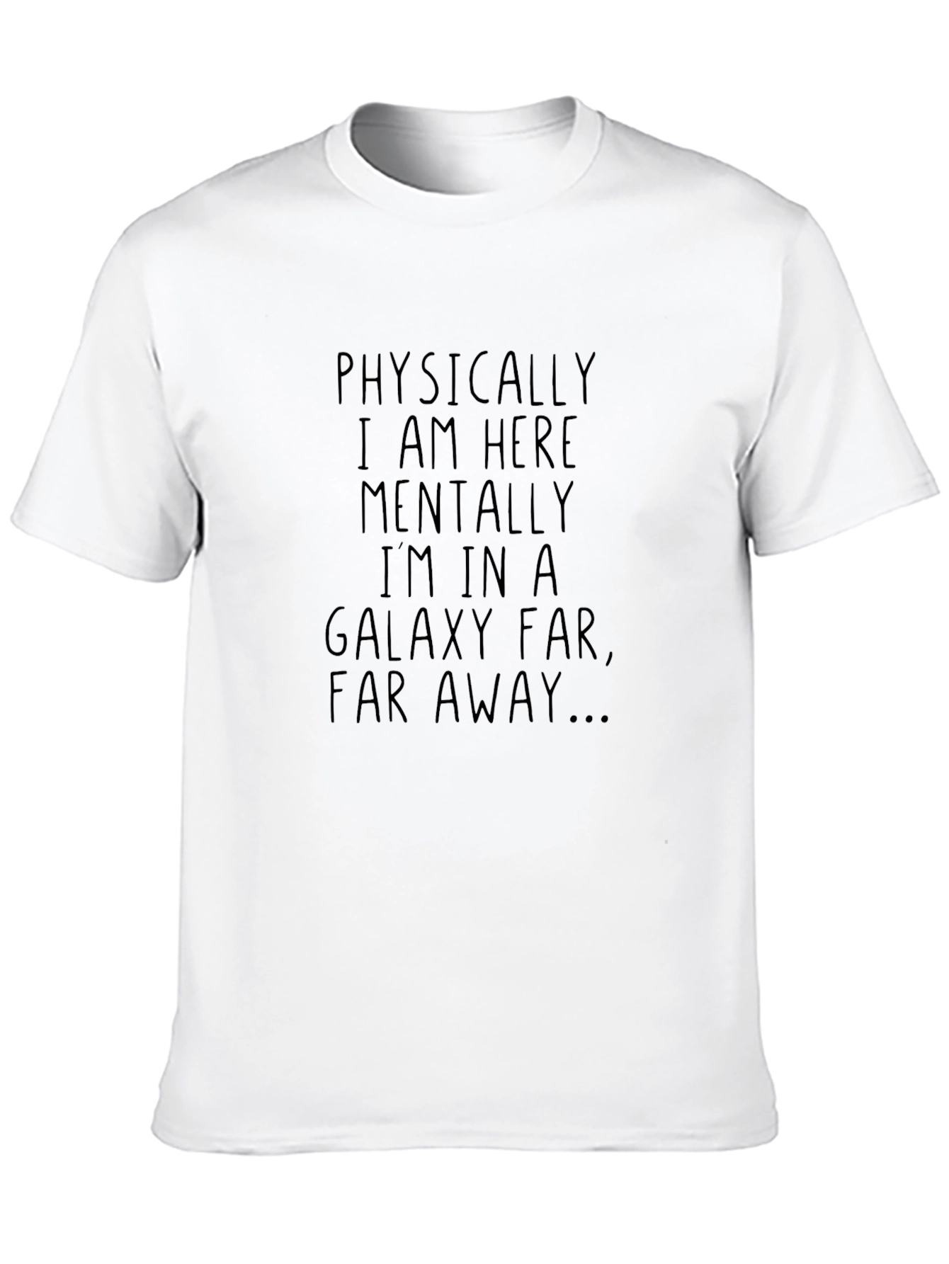 Galaxy Far Away Graphic Tee - Black Cotton T-Shirt