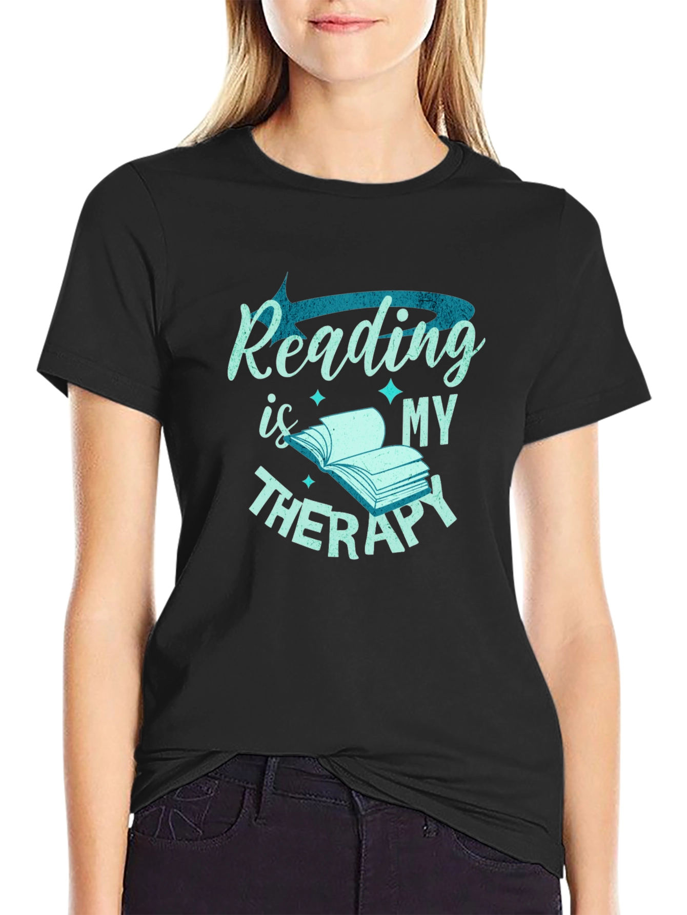 Reading is My Therapy Graphic Tee