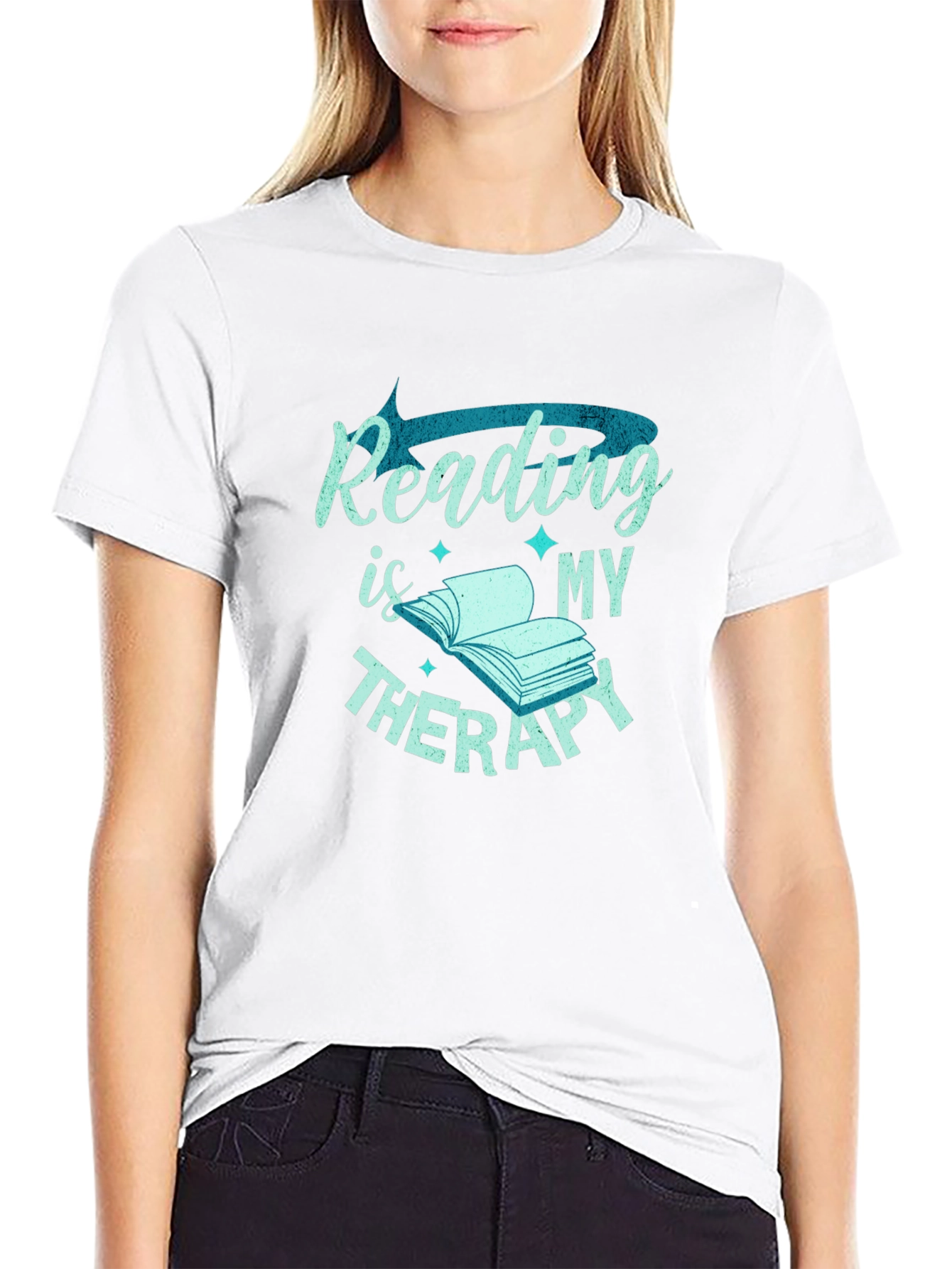 Reading is My Therapy Graphic Tee