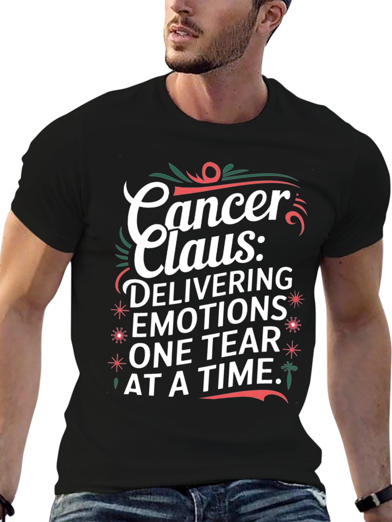Cancer Claus Graphic T-Shirt - Delivering Emotions